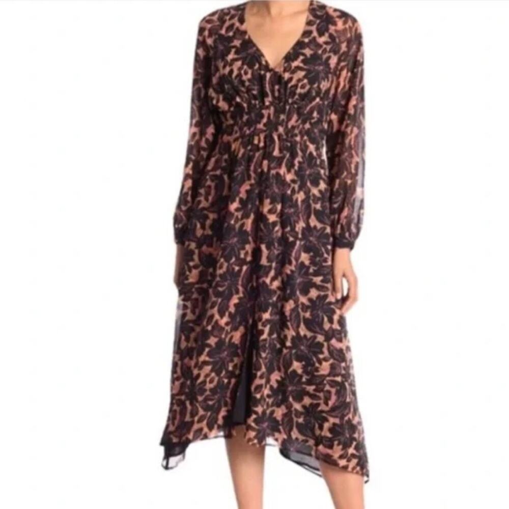 ASTR the Label Floral Long Sleeve Midi Dress Size Medium